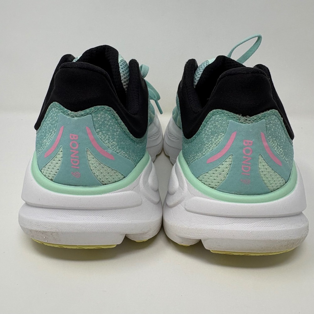 Hoka Bondi 9 Women's Size 7.5 Blue Pink White Athletic Running Shoes Sneakers - Picture 7 of 8